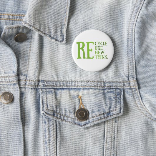 Recyclen hergebruik Vernieuwen Rethink Ronde Button 5,7 Cm (In situ)