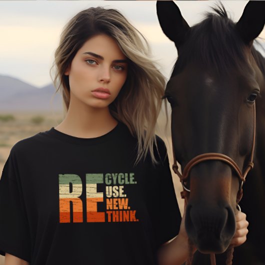 Recyclen hergebruik Vernieuwen Rethink T-shirt