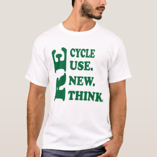 Recyclen hergebruiken Herdenken Crisismilieuactivi T-shirt