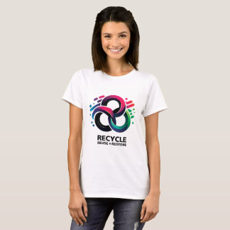 Recyclen, hergebruiken, terugzetten t-shirt