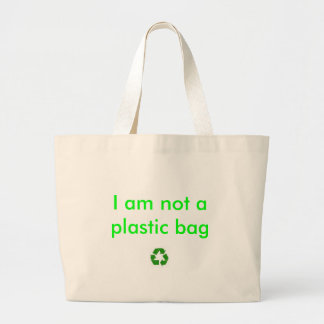 recyclen, ik ben geen plastic zak grote tote bag