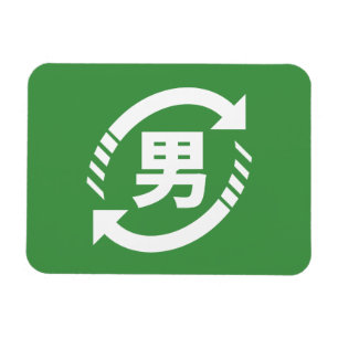 Recyclen Japanse jongens   Teken Kanji Nihongo Magneet