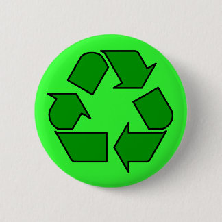 Recyclen knop ronde button 5,7 cm