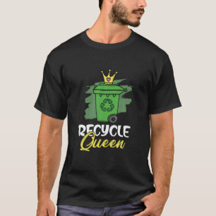 Recyclen koningin sparen omgeving terug naar schoo t-shirt