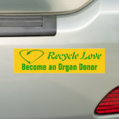 Recyclen liefde bumpersticker (Op auto)