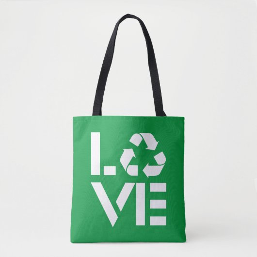 Recyclen liefde tote bag (Voorkant)