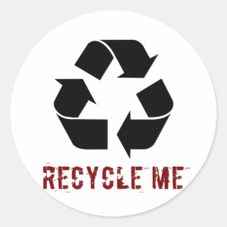 Recyclen mij ronde sticker