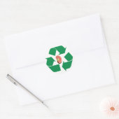 Recyclen nier ronde sticker (Envelop)