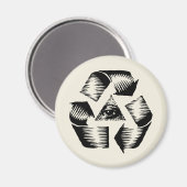 Recyclen ogen magneet (Voorkant / Achterkant)