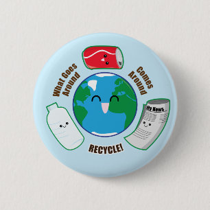 Recyclen Ronde Button 5,7 Cm