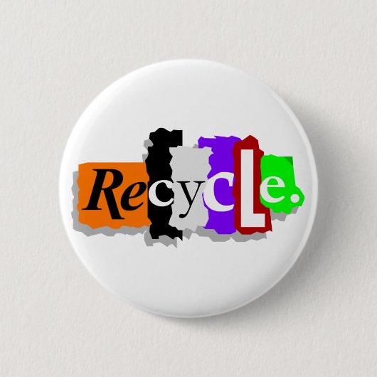 Recyclen Ronde Button 5,7 Cm (Voorkant)