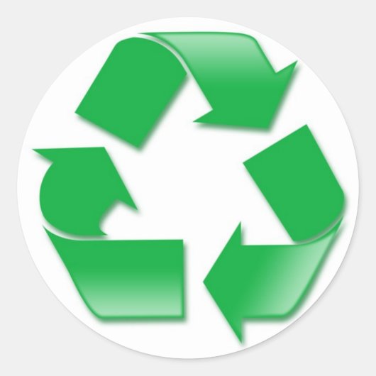 Recyclen Ronde Sticker (Voorkant)