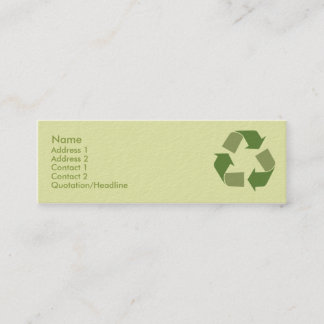 Recyclen - Skinny Mini Visitekaartje