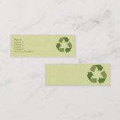 Recyclen - Skinny Mini Visitekaartje (Voorkant / Achterkant)
