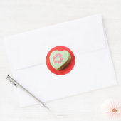 Recyclen Snoep Heart Ronde Sticker (Envelop)