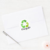 Recyclen Symbool! Ronde Sticker (Envelop)
