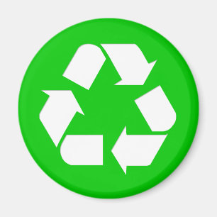 Recyclen Symbool - verminder, gebruik opnieuw, Magneet