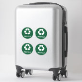 Recyclen teken, binnen en openluchtgebruik sticker (Koffer)