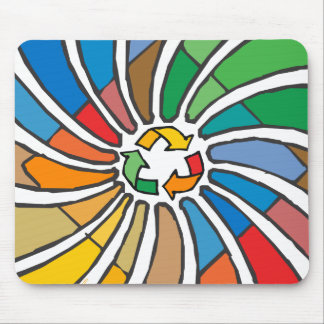 Recyclen tekenkunst muismat