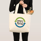 Recyclen tetas grote tote bag (Voorkant (product))