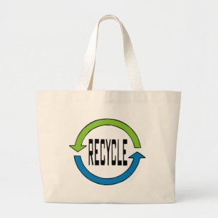 Recyclen tetas grote tote bag
