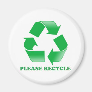 Recyclen u alstublieft. Recycling Awareness. Groen Magneet