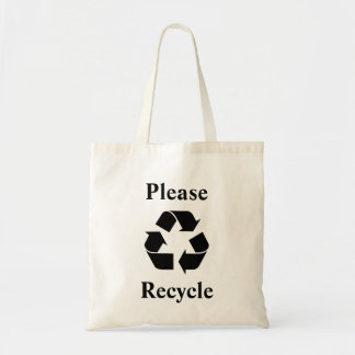 Recyclen u met het recyclingsymbool tote bag