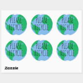 Recyclen u recycling ronde sticker (Vel)
