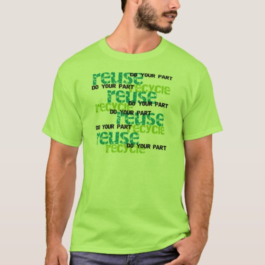 Recyclen u uw deel t-shirt (Voorkant)