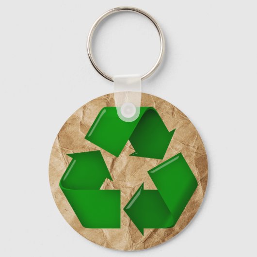 Recyclen - Verrukt papier Sleutelhanger (Voorkant)