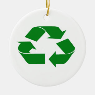 Recyclen versiering keramisch ornament