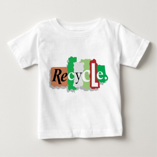 Recyclen voor het T-shirt met de aardse korrel (Voorkant)