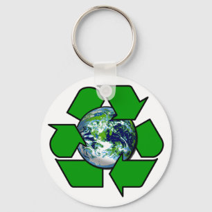 Recyclen voor Planet Earth Sleutelhanger