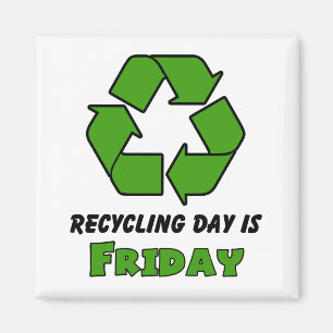 Recyclen vrijdag magneet