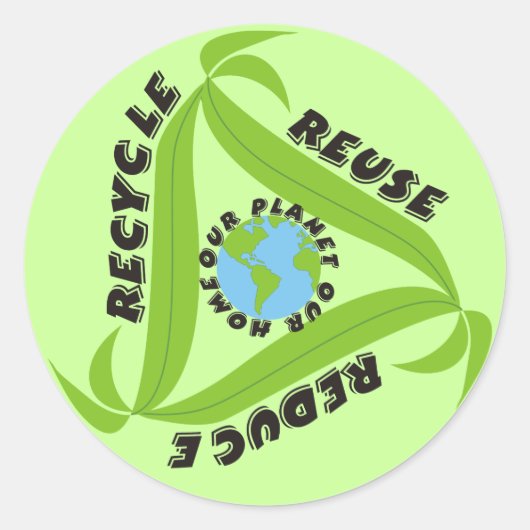 Recycler, réutiliser, réduire les autocollants (Devant)