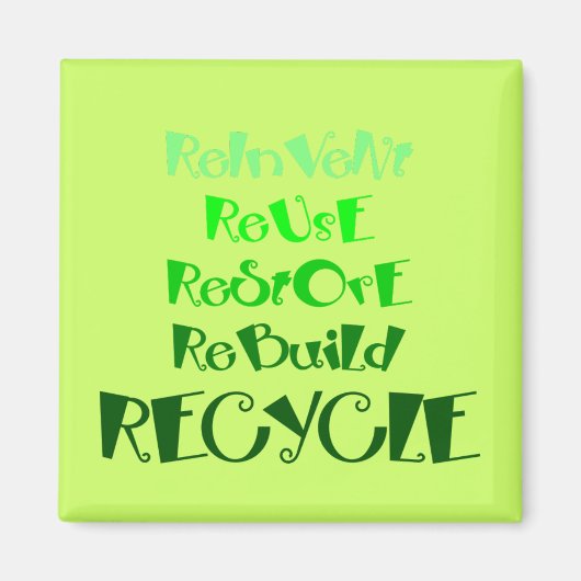 Recycling Awareness Magnet Magneet (Voorkant)