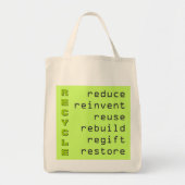 Recycling Awareness Reused Grocery Canvas tas (Voorkant)