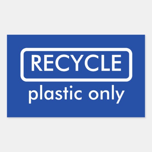 Recycling Bin Label Sjabloon Sticker (Voorkant)