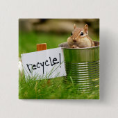 Recycling Chipmunk Button (Voorkant)