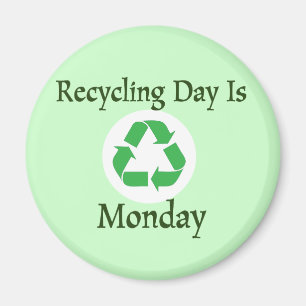 Recycling Dag Maandag Herinnering Magnet Magneet