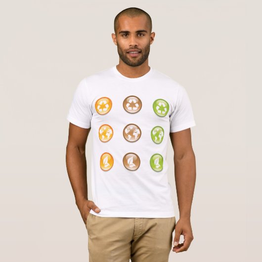 Recycling Elements Mannen T-shirt (Voorkant volledig)