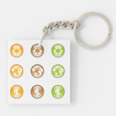 Recycling Elements Sleutelhanger (Achterkant)