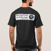 Recycling is goed voor moeder aarde t-shirt (Achterkant)