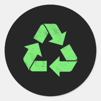 Recycling  Logo milieuactivist Recyclen EA Ronde Sticker