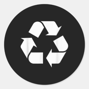 Recycling Logo Recyclen symbool Earth Day Jongens  Ronde Sticker