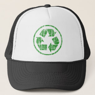 Recycling om de planeet aarde te redden, symbool trucker pet