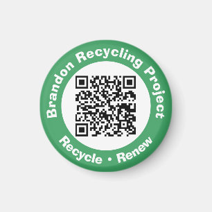 Recycling Project QR-code recycle & vernieuw. Magneet