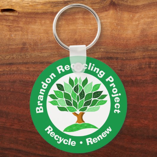 Recycling Project. Recyclen en vernieuwt. Sleutelhanger (Achterkant)