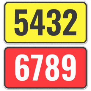 Recycling Prullenbak - Aangepast straatnummer Adre Sticker