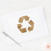 Recycling Rechthoekige Sticker (Envelop)